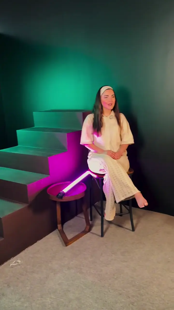 Behind the scenes: green-screen studio set-up on the NOK Agency shoot in Kerman